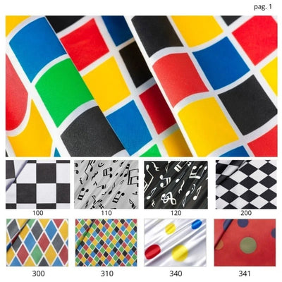 Tessuto raso stampato h cm 150 articolo Jolly