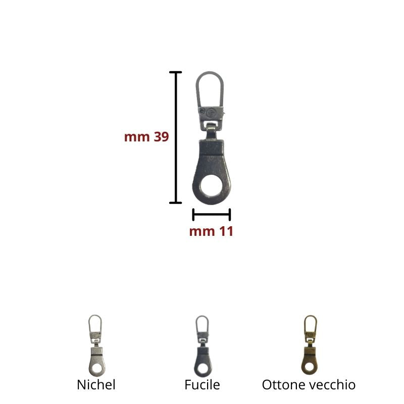 Replacement zipper pull item MOD045 5 pieces