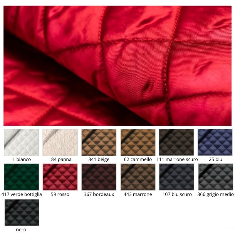 Nylon quilt with diamond pattern, 5 cm high, 140 cm wide, item 480