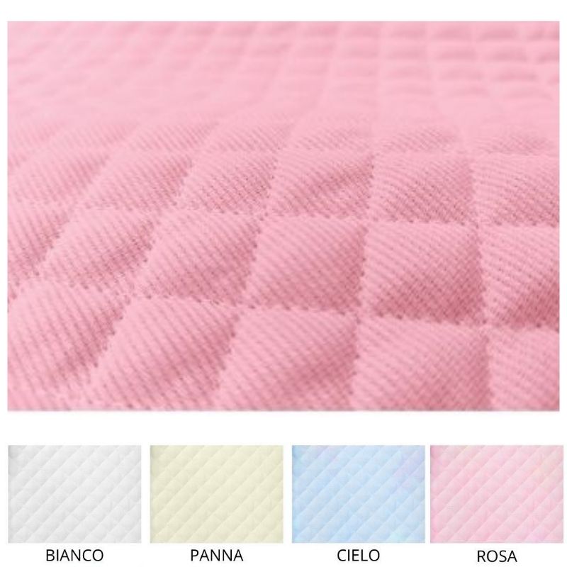 Cotton pique quilt in striped h 150 cm, single side lined