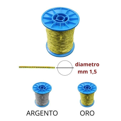 Tubolare lurex ø  mm 1,5 articolo 5236 metri 100