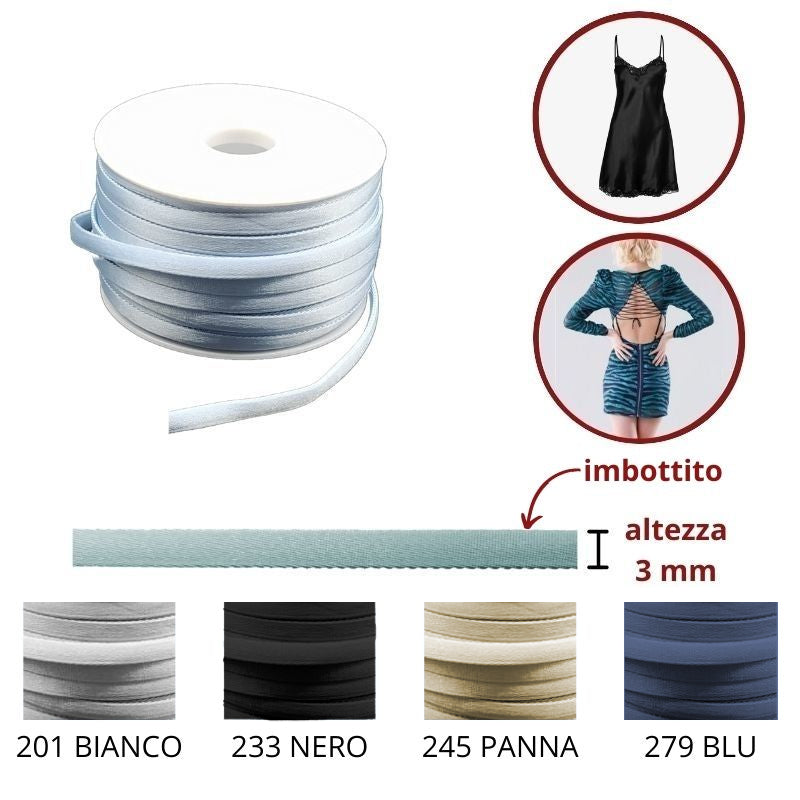 Satin spaghetti tubular h mm 3 item 889 meters 25