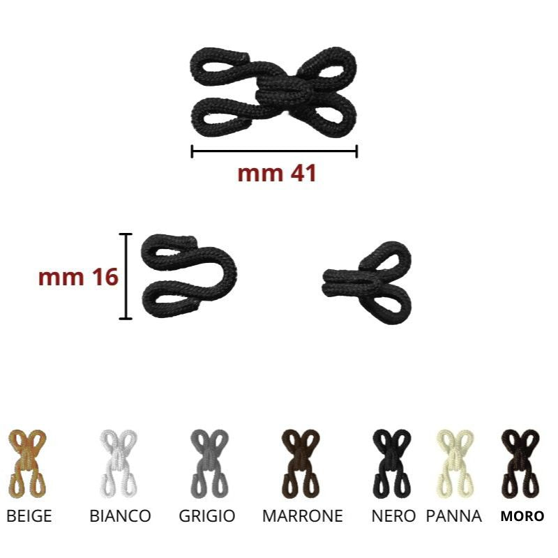 Coated hooks length 41 mm item FF553/2/12 pairs 12
